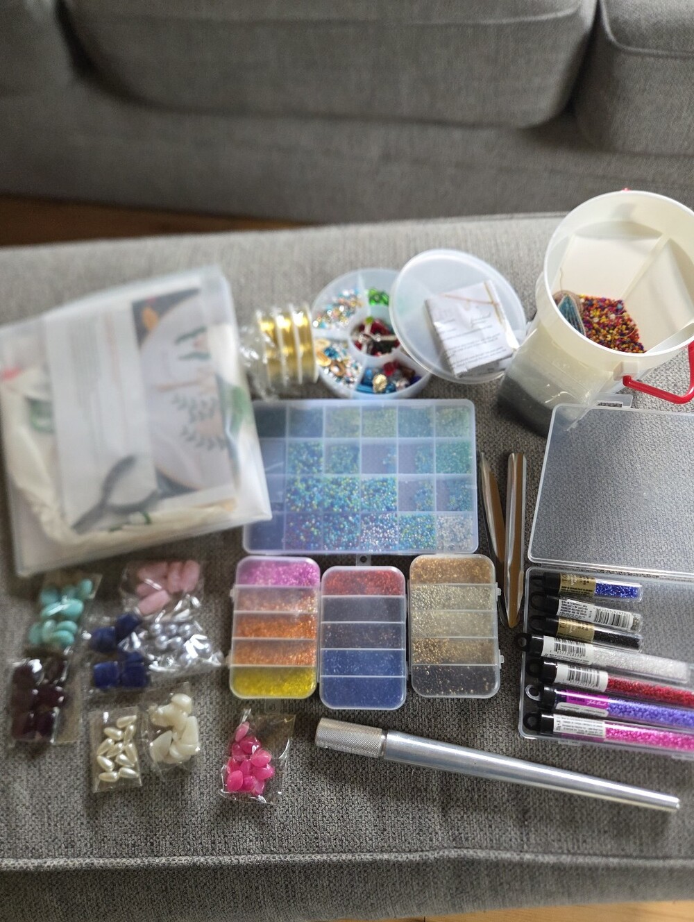 Assorted Multicolor Beads Kit Bundle